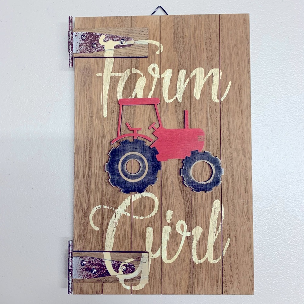 Rustic Magnolia style Farm Girl Sign for home, kitchen, living decor